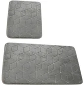 Dywaniki łazienkowe - Euromat Dywaniki Łazienkowe Sumba Jasno Szary 31 - Dwuczęściowy 13549 - miniaturka - grafika 1