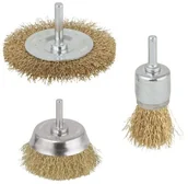 Materiały ścierne - Wolfcraft Zestaw szczotek do wiertarki 75/45/25MM - miniaturka - grafika 1