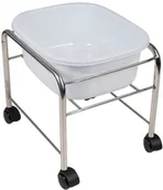 Meble kosmetyczne - BRODZIK DO PEDICURE PROSTY Z KÓŁKAMI CHROM 131508 - miniaturka - grafika 1