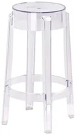 Taborety i hokery - King Home Krzesło barowe 64x37,5cm Charles przezroczyste 118-APC1.CLEAR - miniaturka - grafika 1