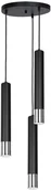 Lampy sufitowe - Luminex Żyrandol Nest chrome/black 3 1058 - miniaturka - grafika 1
