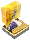 Zestawy kosmetyków męskich - Saphir Zestaw prezentowy dwóch szczoteczek, pasty do butów i ściereczki aplikacyjnej Saphir 2970005KIT - miniaturka - grafika 1