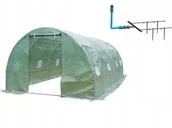 Szklarnie ogrodowe - 4iQ 4iQ Tunel Foliowy 3x6m Zielony + 34 Pkt System Nawadniania - miniaturka - grafika 1