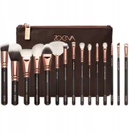 Pędzle do makijażu - Zoeva Zestaw pędzli Rose Golden v.1 15szt. + Etui - miniaturka - grafika 1
