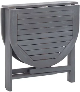 vidaXL Stół ogrodowy, szary, 120x70x74 cm, lite drewno akacjowe - Stoły ogrodowe - miniaturka - grafika 7