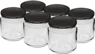 Pojemniki kuchenne - Browin Słoik 212 ml fi66/4 z zakrętką czarną 6szt - miniaturka - grafika 1