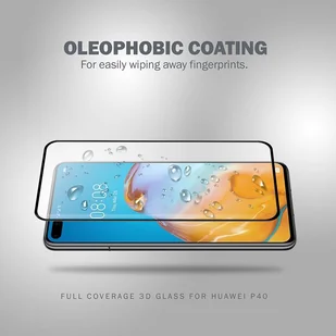 Huawei CRONG Crong 3D Armour Glass Szkło Hartowane 9H na ekran P40 + ramka instalacyjna CRG-3DAG-HP40 - Szkła hartowane na telefon - miniaturka - grafika 9