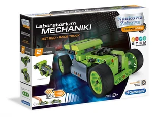 Clementoni Naukowa zabawa Laboratorium mechaniki Hot Rod i Race Truck 50634 - Mały naukowiec - miniaturka - grafika 3