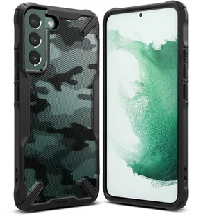 RINGKE Fusion X etui pancerny pokrowiec z ramką Samsung Galaxy S22+ (S22 Plus) czarny Camo Black - Etui i futerały do telefonów - miniaturka - grafika 4