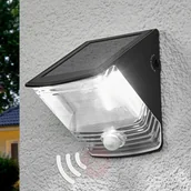 Lampy ogrodowe - Brennenstuhl Lampa ścienna solarna LED SOL 04 IP44 czarna - miniaturka - grafika 1