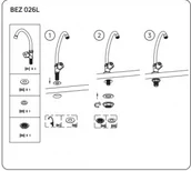 Baterie umywalkowe - Deante BEZ 026L BATERIA CHROM UMYWALKOWA STOJĄCA Z WYLEWKĄ "F" DO WODY ZIMNEJ LUB ZMIESZANEJ - miniaturka - grafika 1