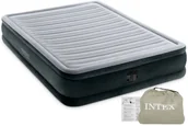 Materace turystyczne - Intex Materac Dmuchany Welurowy Łóżko 203x152x33 Intex 67770 z Pompką 230V MUMO67770 - miniaturka - grafika 1