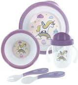 Miseczki i talerzyki dla dzieci - DBB Remond zestaw obiadowy Jednorożec - miniaturka - grafika 1