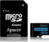 Karty pamięci - Apacer Secure Digital MicroSD 128GB UHS-I/U3 V30 AP128GMCSX10U7-R AP128GMCSX10U7-R - miniaturka - grafika 1