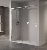 Ścianki i drzwi prysznicowe - Novellini Opera 2PH Drzwi przesuwne wnękowe 120-123x200 cm prawe profile biały mat szkło przezroczyste OPE2PH120D-1U - miniaturka - grafika 1