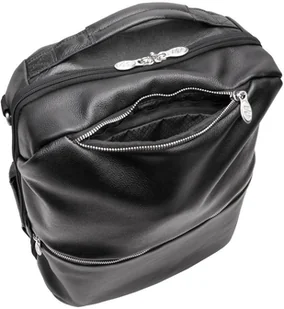 McKlein Czarny plecak i torba podróżna East Side ze skóry naturalnej na laptopa 17" - Torby na laptopy - miniaturka - grafika 5