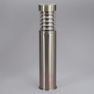 Lampenwelt Lampa na cokół Enja stal szlachetna z lamelami - Lampy ogrodowe - miniaturka - grafika 5