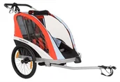 Przyczepki rowerowe - WeeRide Przyczepka Buggy Go 3w1 biały-czarny-czerwony / Typ: dla 2 dzieci - miniaturka - grafika 1