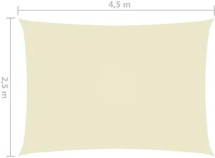 VidaXL Prostokątny żagiel ogrodowy, tkanina Oxford, 2,5x4,5 m, kremowy 135208 VidaXL - Parasole ogrodowe - miniaturka - grafika 6