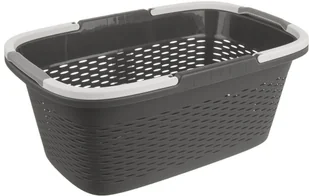 Orion Kosz koszyk pojemnik łazienkowy na pranie odzież bieliznę miska 29L SZARY ze składanymi uchwytami 730547 - Kosze na bieliznę - miniaturka - grafika 5