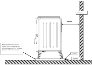 Ekoprojekt 868 Piec wolnostojący Invicta 10kW Modena kolor emalia kremowa 86876394 - Piece wolnostojące - miniaturka - grafika 10