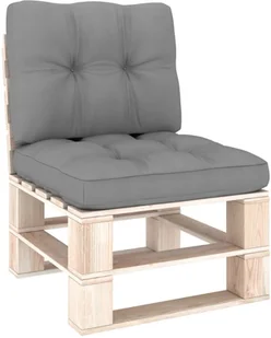 vidaXL Poduszki na sofę z palet 2 szt szare 314648 314648 - Poduszki ogrodowe - miniaturka - grafika 2