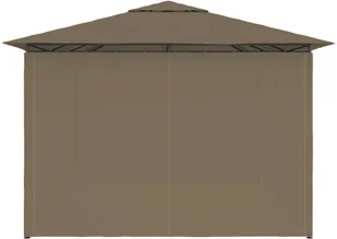 vidaXL Namiot ogrodowy z zasłonami, 4 x 3 m, taupe, 180 g/m 312232 - Pawilony ogrodowe - miniaturka - grafika 8