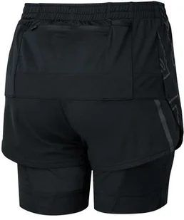 RONHILL RONHILL Spodenki biegowe damskie TECH MARATHON TWIN SHORT czarne - Spodnie sportowe damskie - miniaturka - grafika 2