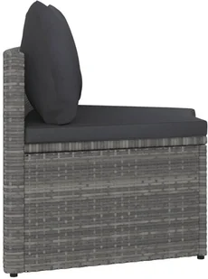 vidaXL vidaXL 2-częściowa sofa ogrodowa z poduszkami polirattan szara 310468 - Sofy ogrodowe - miniaturka - grafika 5