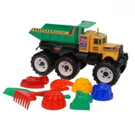 Zabawki do piasku - LESZKO WYWROTKA MAŁA Z DODATKAMI LESZ115 - miniaturka - grafika 1