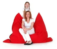 Pufy i podnóżki - Beliani XXL Poducha Pufa Worek do siedzenia 140x180cm CZERWONY - miniaturka - grafika 1