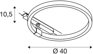 Spotline SLV 3~ ONE 40 TRACK DALI lampa z systemem 3-fazowym biała 3000 K 1004770 - Lampy pozostałe - miniaturka - grafika 9