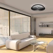 Wentylatory sufitowe - MANTRA Wentylator sufitowy Himalaya LED, pilot, czarny - miniaturka - grafika 1