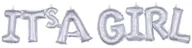 Baby shower i roczek - Amscan Balon foliowy "ITS A GIRL" srebrny holograficzny zestaw 3917111 - miniaturka - grafika 1