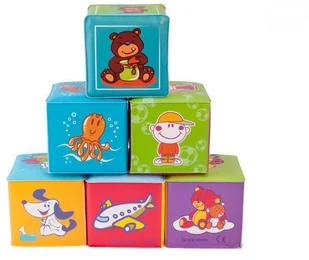 Canpol babies Canpol Kostka edukacyjna miękka 6 szt. - Zabawki do kąpieli - miniaturka - grafika 2