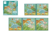 Puzzle - Scratch Puzzle magnetyczne - książka podróżna Dino 2 obrazki 40 elem. mokopico-1613-0 - miniaturka - grafika 1