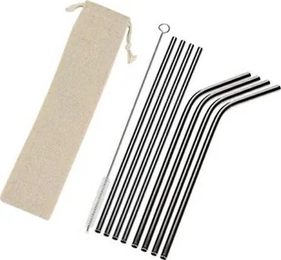 APTEL Metalowe słomki KPL 10 EL. silver AG371A - Słomki do napojów - miniaturka - grafika 2