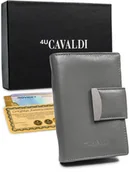 Portfele - Cavaldi 4U Portfel damski skórzany RFID stop pionowy zatrzask - miniaturka - grafika 1