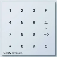 Wyłączniki światła i elektryczne - Gira 260566 Keyless in Code klawiatura TX _ 44 (wg Up), czysta biel - miniaturka - grafika 1