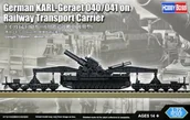 Modele do sklejania - Hobby Boss Niemiecki moździerz Karl-Gerat 040/041 na transporterze kolejowym 82961 - miniaturka - grafika 1
