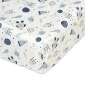 Prześcieradła dla dzieci - Matex Prześcieradło bawełniane z gumką 60x120 Kosmos - Baby TB0365_64 120 - miniaturka - grafika 1