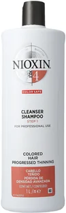 Nioxin NIOXIN 4 Cleanser Shampoo oczyszczający szampon do włosów bardzo przerzedzonych, farbowanych 1000ml 2361 - Szampony do włosów - miniaturka - grafika 2
