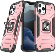 Etui i futerały do telefonów - Wozinsky Ring Armor pancerne hybrydowe etui pokrowiec + magnetyczny uchwyt iPhone 13 Pro Max różowy - miniaturka - grafika 1