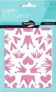 Maildor Naklejki Glitty korony i serca - Przybory szkolne - miniaturka - grafika 3