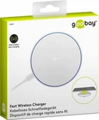 Ładowarki do telefonów - Goobay Ładowarka indukcyjna 10W Qi biała płaska - miniaturka - grafika 1