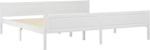 vidaXL Lumarko Rama łóżka z litego drewna sosnowego, biała, 200 x 200 cm 322109 - Łóżka - miniaturka - grafika 2