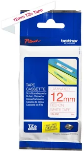 Brother Taśma 12mm RED ON WHITE - Akcesoria do kas i terminali - miniaturka - grafika 5