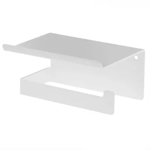 Deante ADM_A221 MOKKO BIANCO UCHWYT NA PAPIER Z PÓŁKĄ ŚCIENNY - Akcesoria do armatury i ceramiki - miniaturka - grafika 2