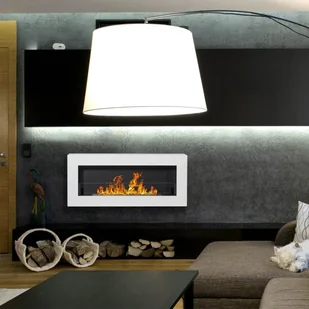 Biokominek wiszący Box z szybą 900 x 400 mm biały - Biokominki - miniaturka - grafika 2