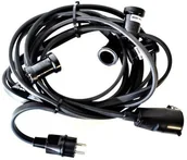 Lampy ogrodowe - Eko-Light Profesjonalna GIRLANDA IP44 czarna 5M 5xE27 z gniazdem EKO1571 EKO1571 - miniaturka - grafika 1